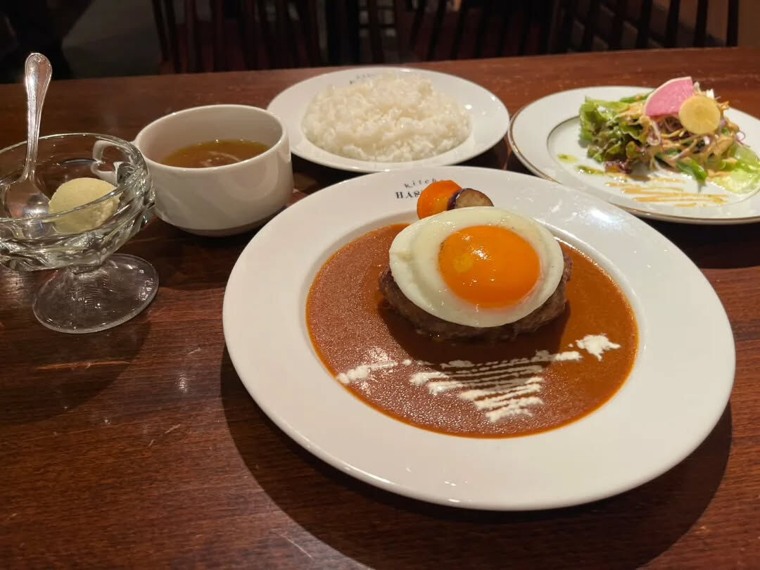 名物👑キッチン ハセガワの極上ハンバーグ