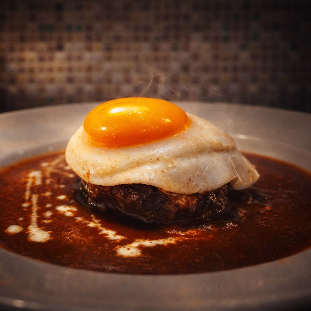 目玉焼きハンバーグ🍳
